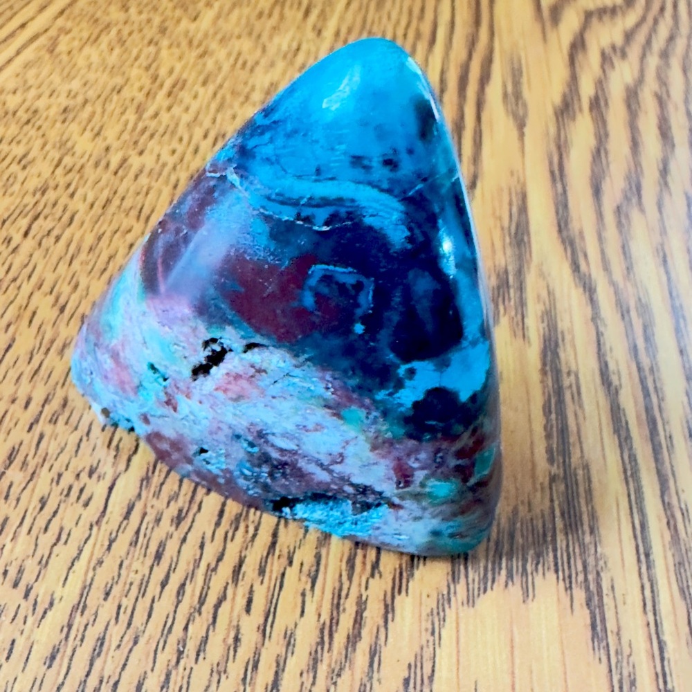 Chrysocolla Freeform Polished Crystal Healing Stone Boho Decor Meditation Gift